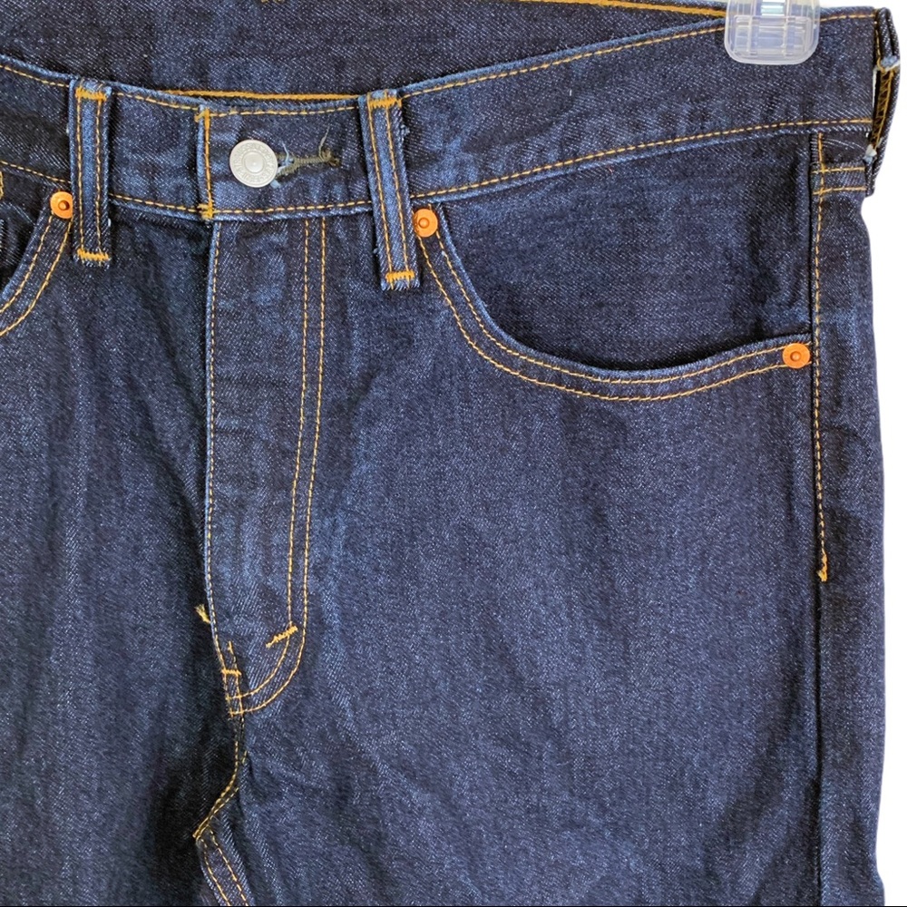 Levi Strauss 505 Dark Wash Jeans-  Men's 34x31 - Picture 4 of 7
